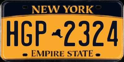 NY license plate HGP2324