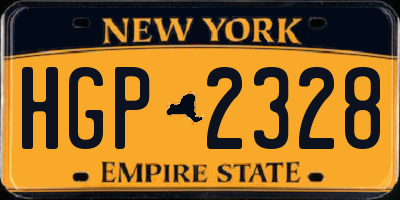 NY license plate HGP2328