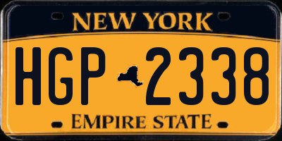 NY license plate HGP2338