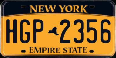 NY license plate HGP2356