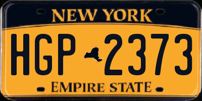 NY license plate HGP2373