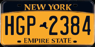 NY license plate HGP2384