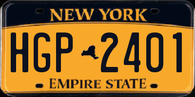 NY license plate HGP2401