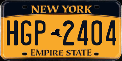 NY license plate HGP2404