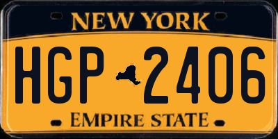 NY license plate HGP2406