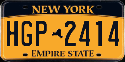 NY license plate HGP2414