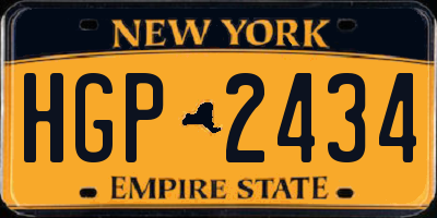 NY license plate HGP2434