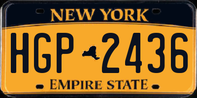 NY license plate HGP2436