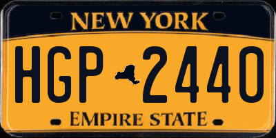 NY license plate HGP2440