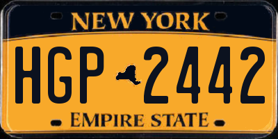 NY license plate HGP2442