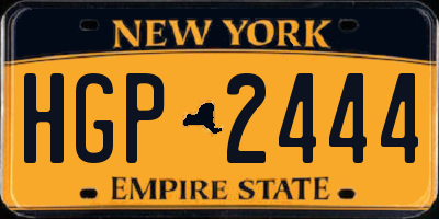 NY license plate HGP2444