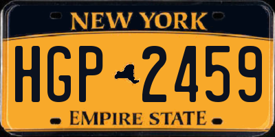 NY license plate HGP2459