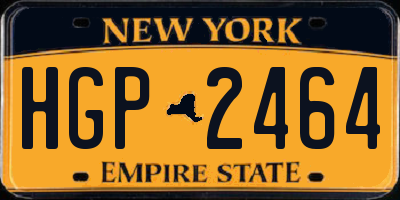 NY license plate HGP2464