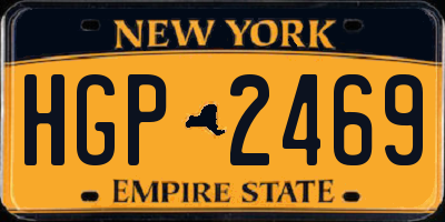 NY license plate HGP2469