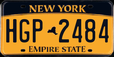 NY license plate HGP2484