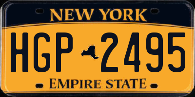 NY license plate HGP2495