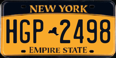 NY license plate HGP2498