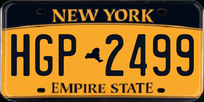 NY license plate HGP2499