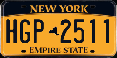 NY license plate HGP2511