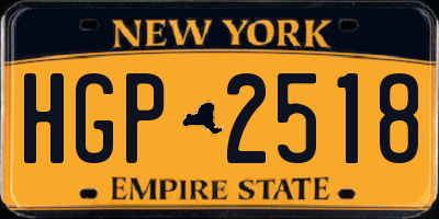 NY license plate HGP2518