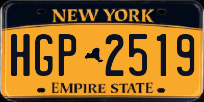 NY license plate HGP2519