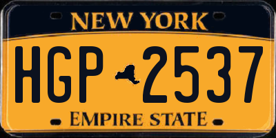 NY license plate HGP2537