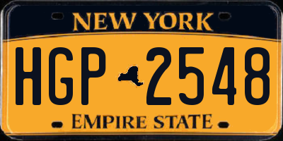 NY license plate HGP2548
