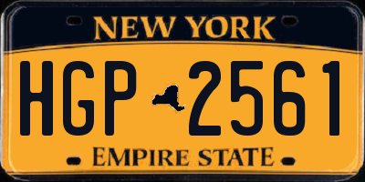 NY license plate HGP2561