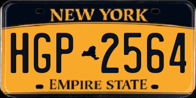 NY license plate HGP2564