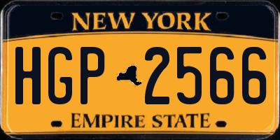 NY license plate HGP2566