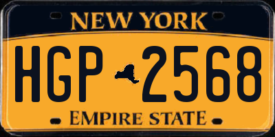 NY license plate HGP2568