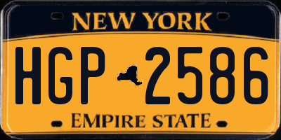 NY license plate HGP2586