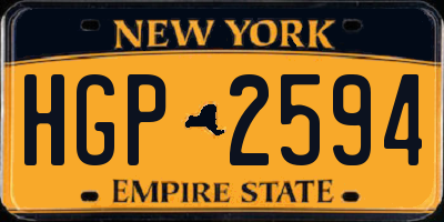 NY license plate HGP2594