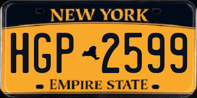 NY license plate HGP2599