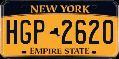 NY license plate HGP2620