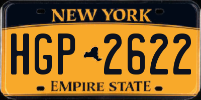 NY license plate HGP2622