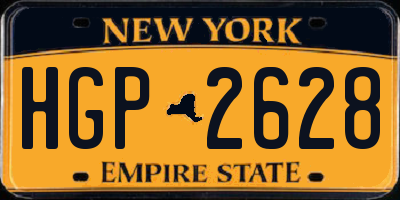 NY license plate HGP2628