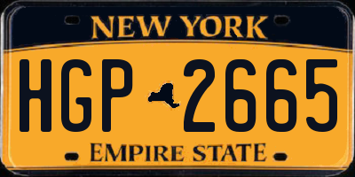 NY license plate HGP2665