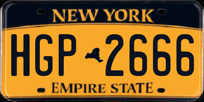 NY license plate HGP2666