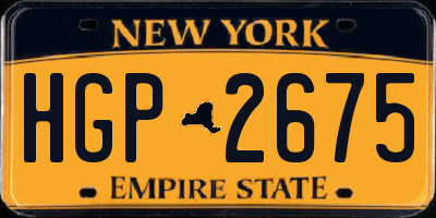 NY license plate HGP2675