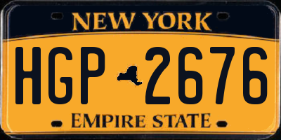 NY license plate HGP2676