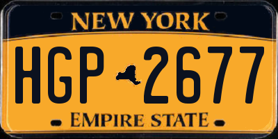 NY license plate HGP2677