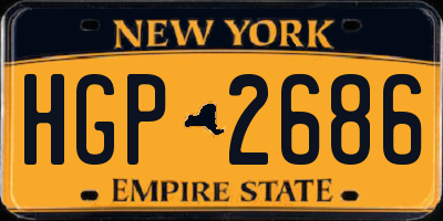 NY license plate HGP2686