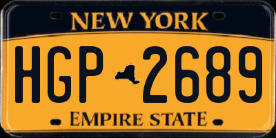 NY license plate HGP2689