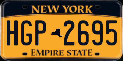 NY license plate HGP2695