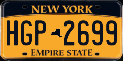 NY license plate HGP2699