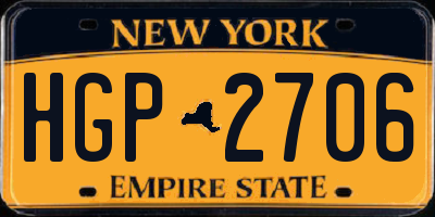 NY license plate HGP2706