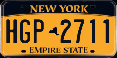 NY license plate HGP2711