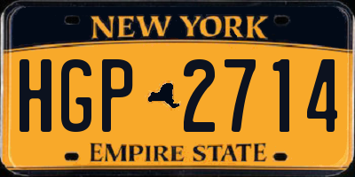 NY license plate HGP2714