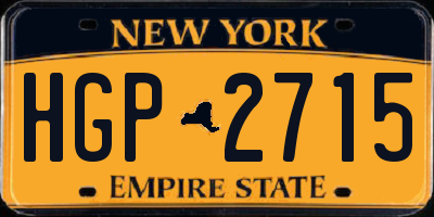 NY license plate HGP2715